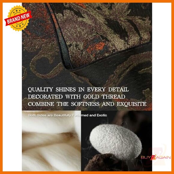 Luxurious Reversible Jacquard Scarf Shawl Wrap 71"x18" Winter Warm - Picture 4 of 8